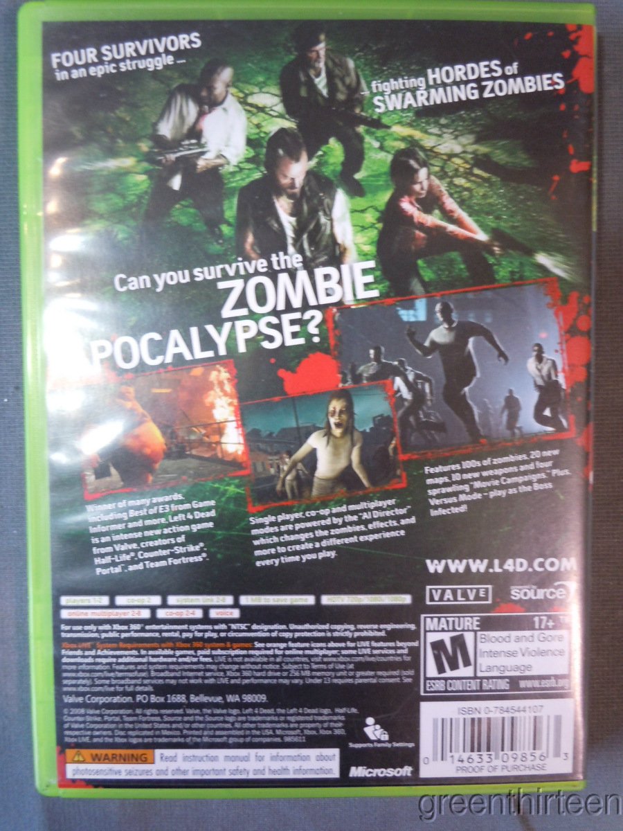 Left 4 Dead - Xbox 360 used book depot