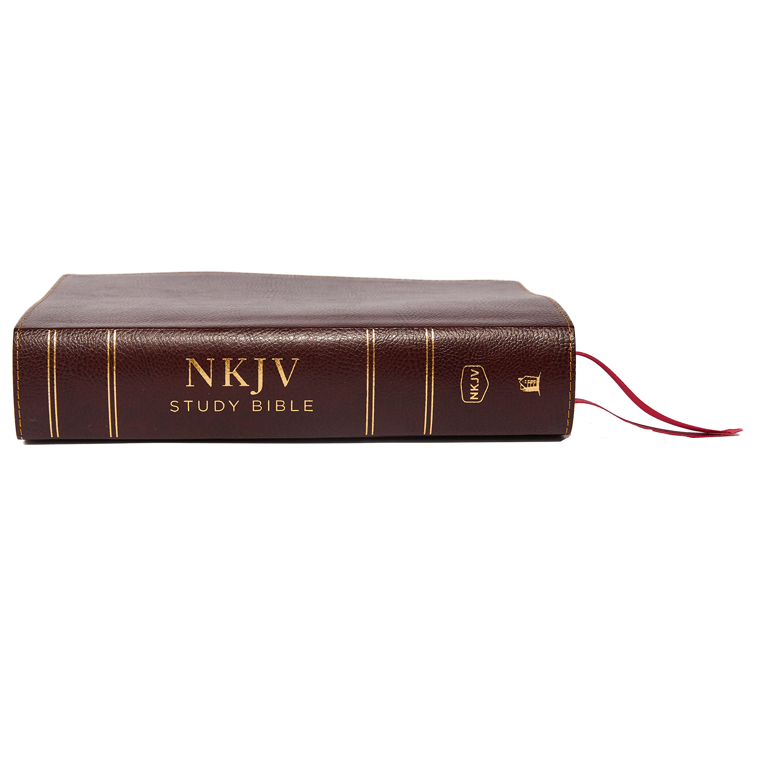 NKJV Study Bible, Bonded Leather, Burgundy, Full-Color, Comfort Print: The Complete Resource for Studying God’s Word used book depot