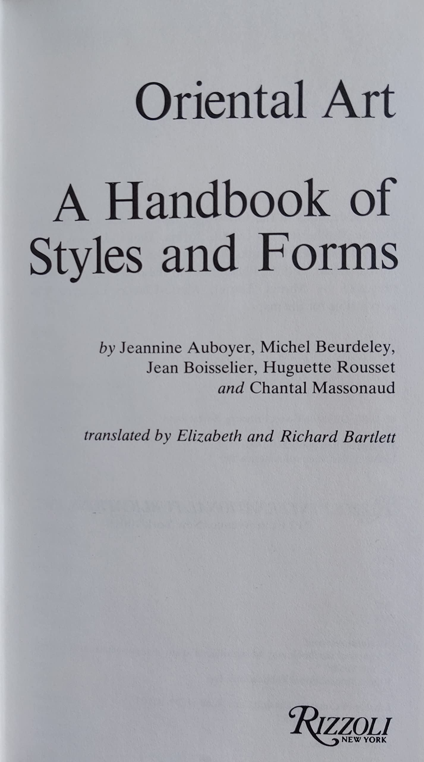 Oriental Art: A Handbook of Styles and Forms (English and French Edition) used book depot