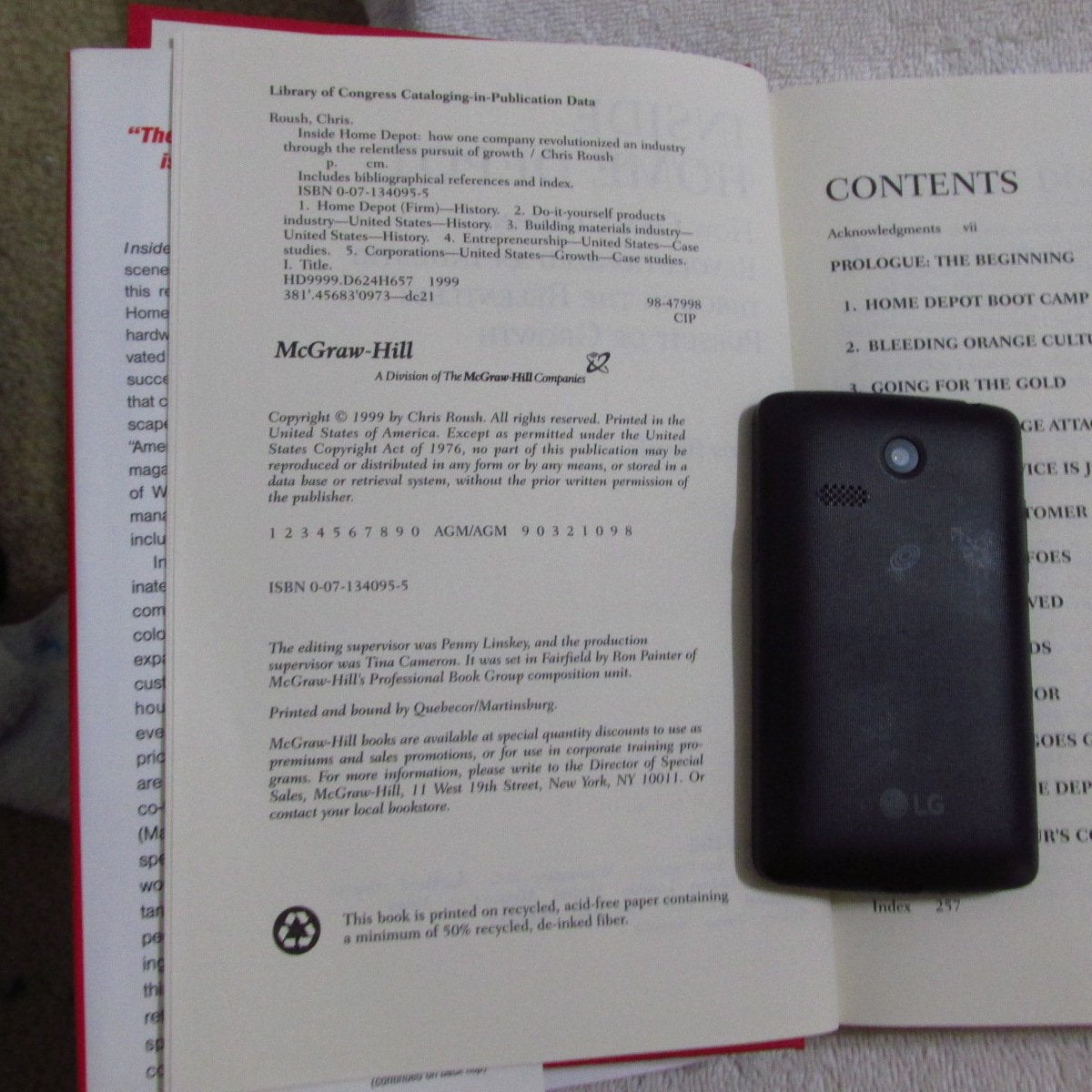 Inside Home Depot used book depot