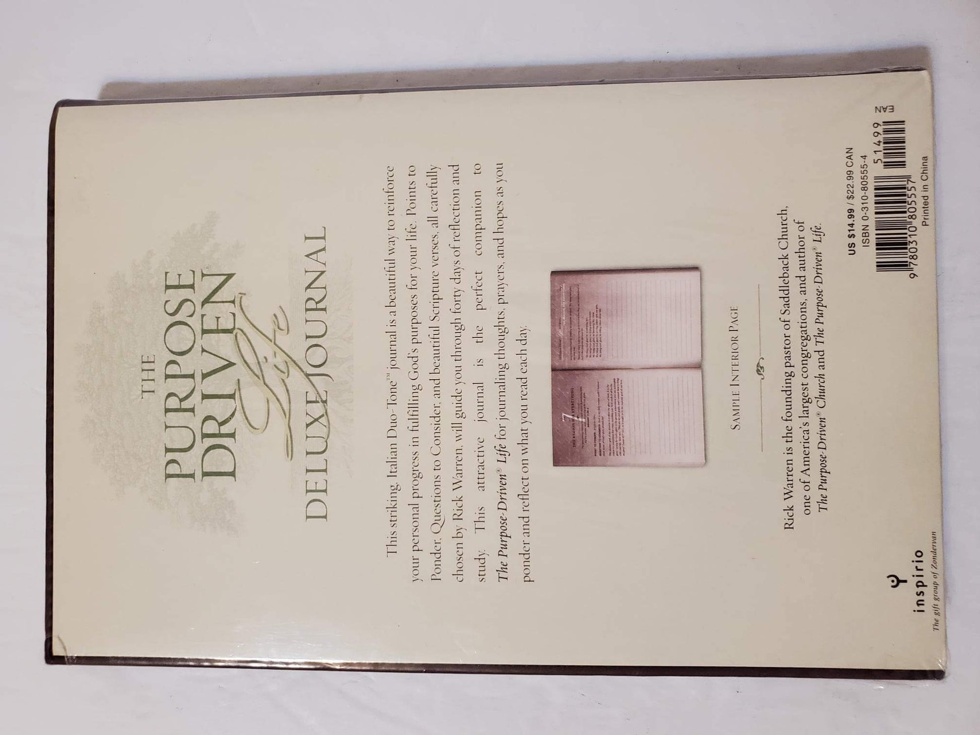 The Purpose-Driven Life Deluxe Journal used book depot
