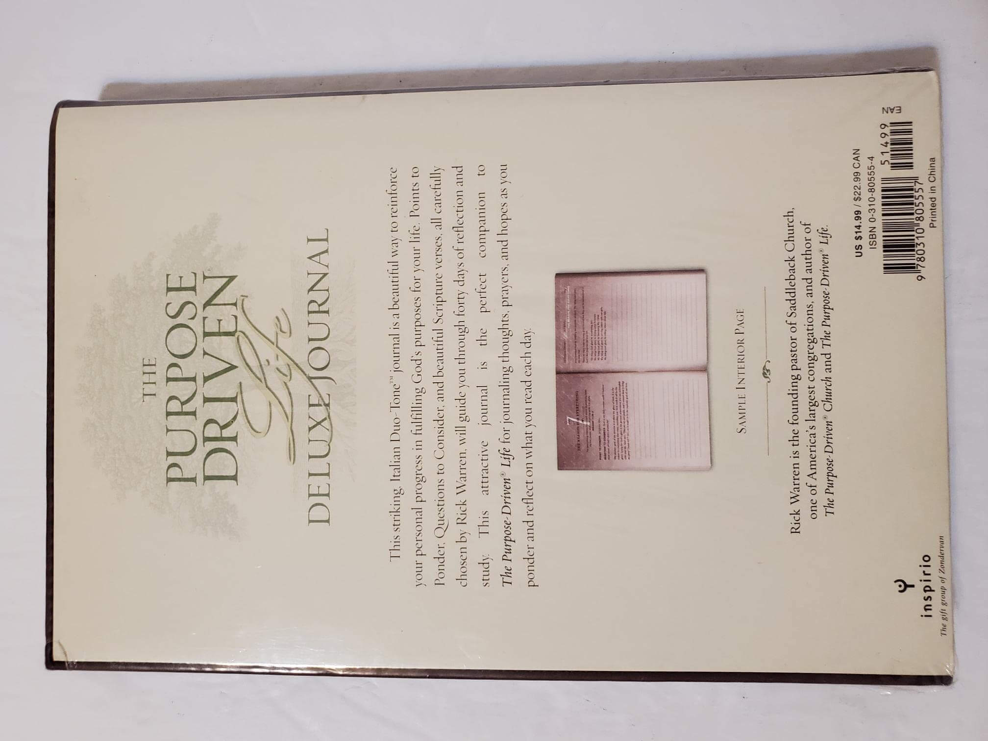 The Purpose-Driven Life Deluxe Journal used book depot