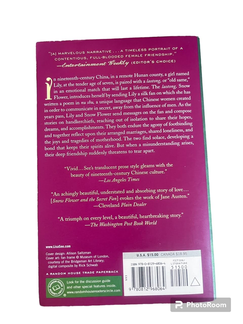 Snow Flower and the Secret Fan: A Novel used book depot