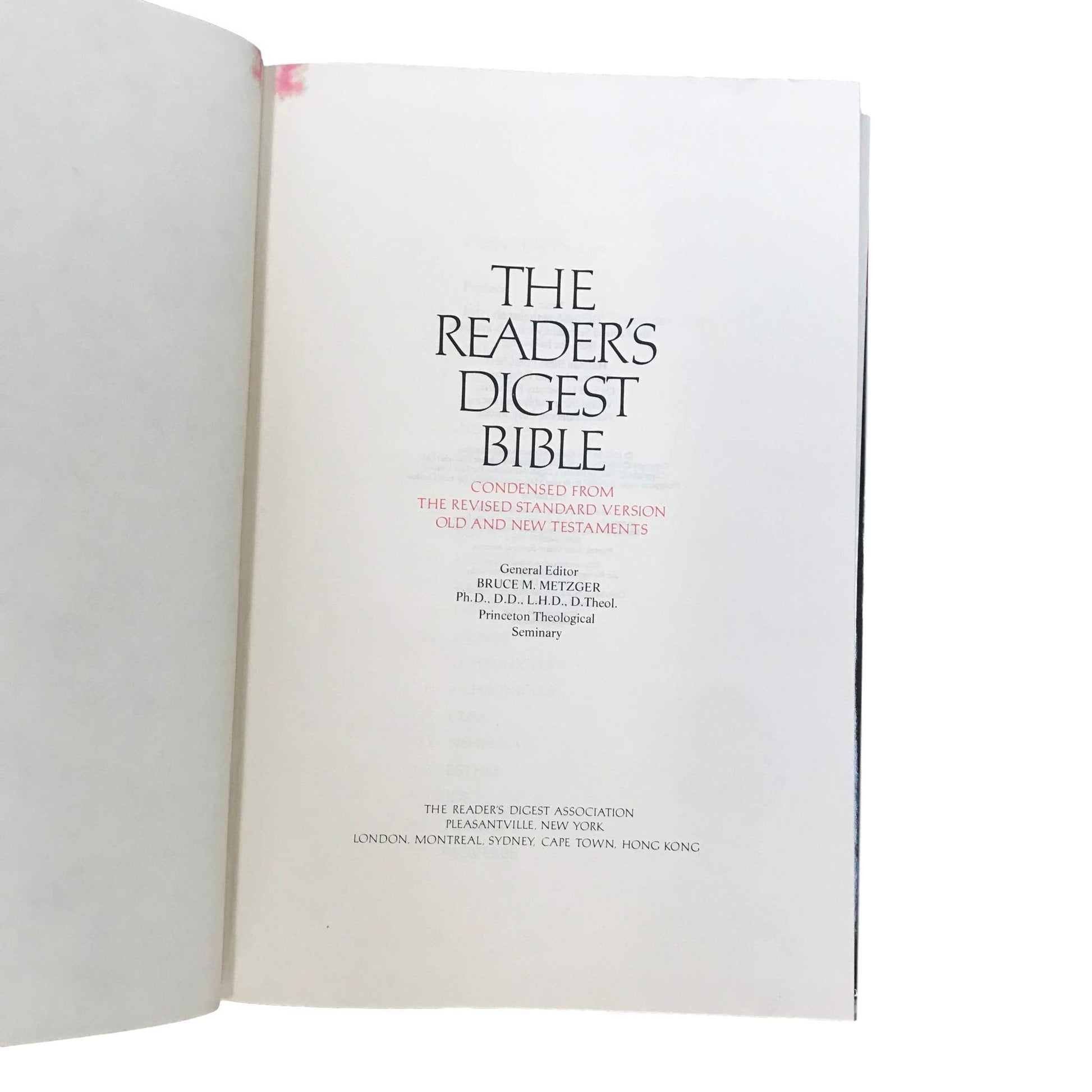 Reader's Digest Bible: Condensed from the Revised Standard Version Old and New Testaments used book depot