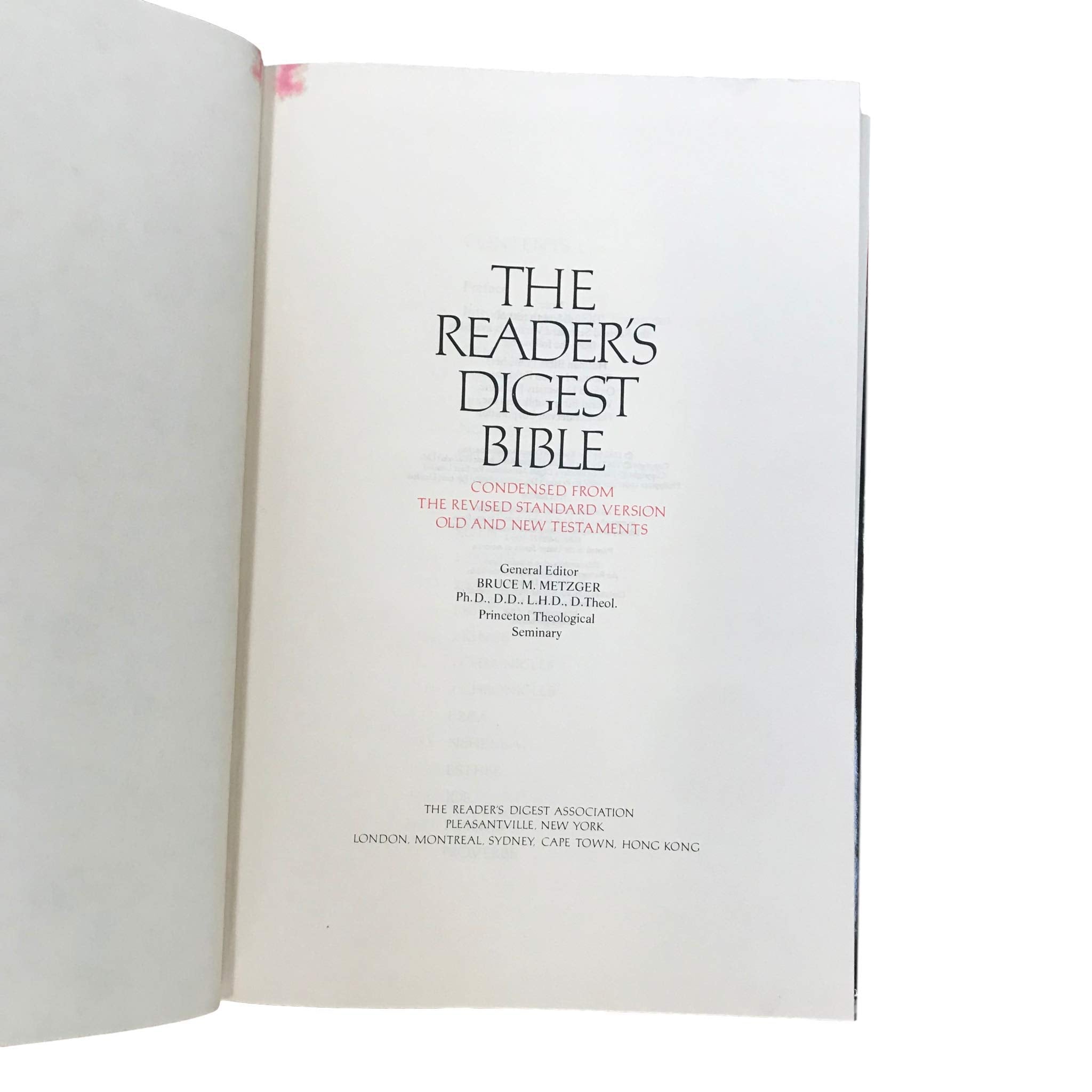 Reader's Digest Bible: Condensed from the Revised Standard Version Old and New Testaments used book depot