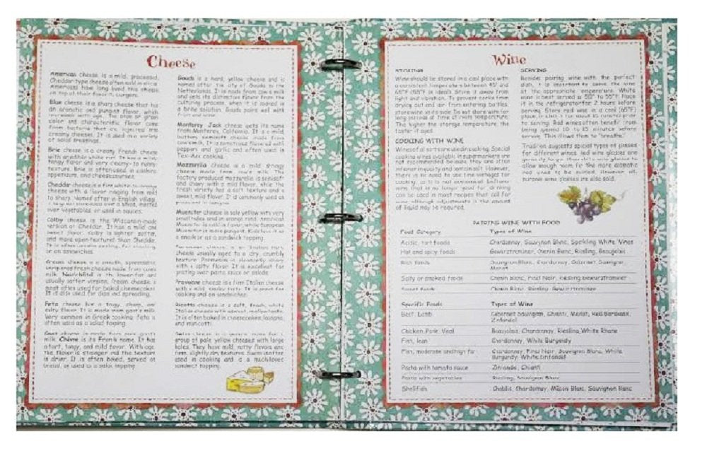 New Seasons Hardcover Deluxe Recipe Binder Blue Daisy Susan Branch used book depot