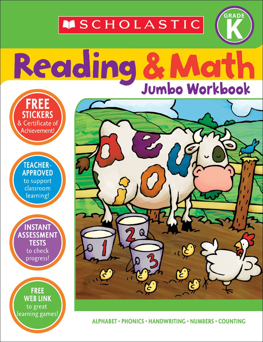 Scholastic Success with Reading and Math Jumbo Workbook used book depot