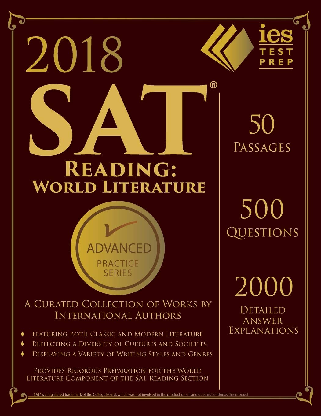 2018 SAT Reading: World Literature Practice Book (Advanced Practice)