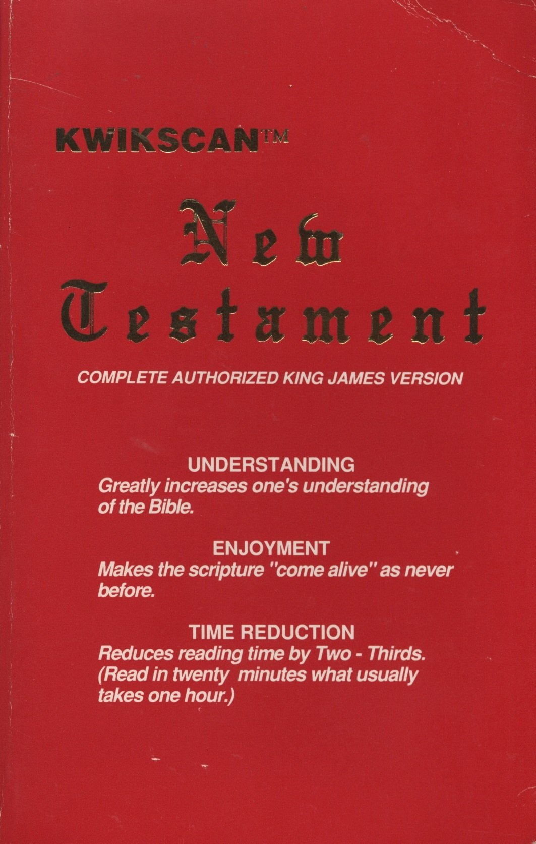 Kwikscan New Testament used book depot