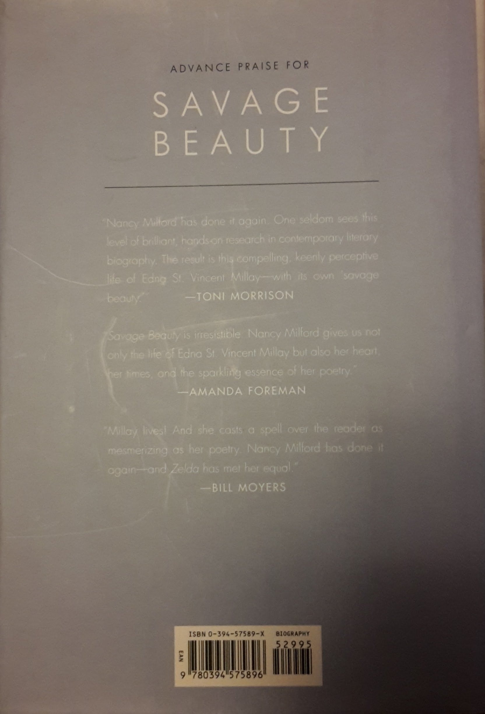 Savage Beauty: The Life of Edna St. Vincent Millay used book depot