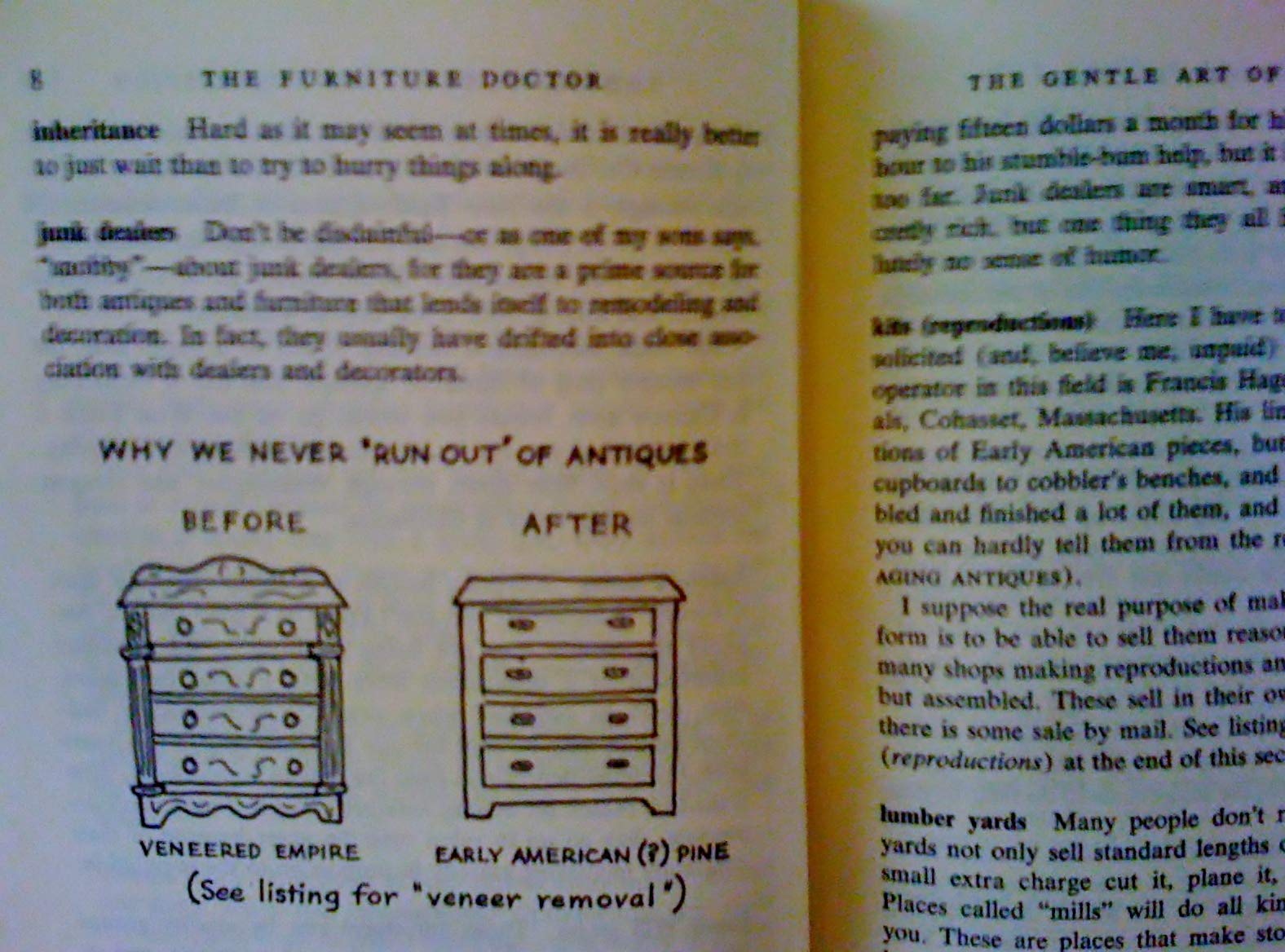 The Furniture Doctor. Being Practical Information for Everybody About the Care and Refinishing of Furniture