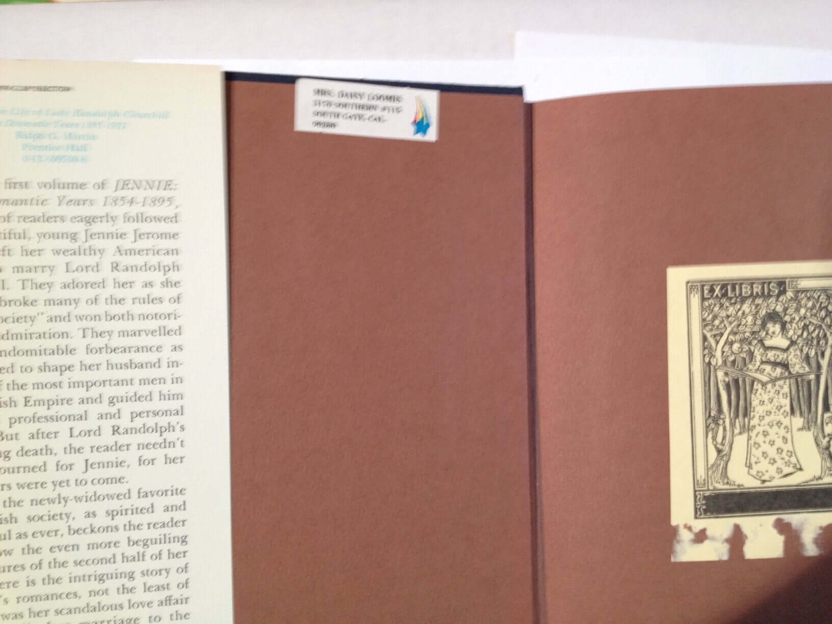 Jennie: The Life of Lady Randolph Churchill,: 002 used book depot