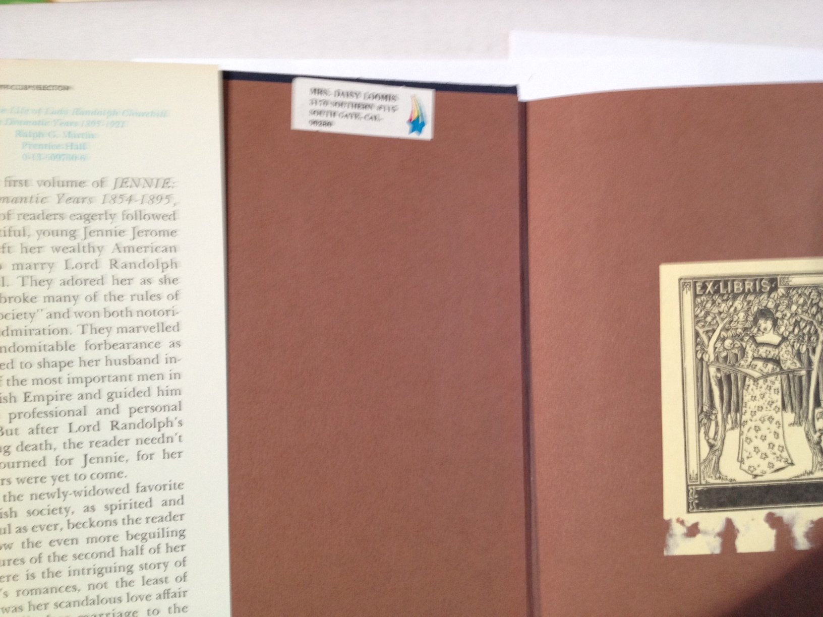 Jennie: The Life of Lady Randolph Churchill,: 002 used book depot