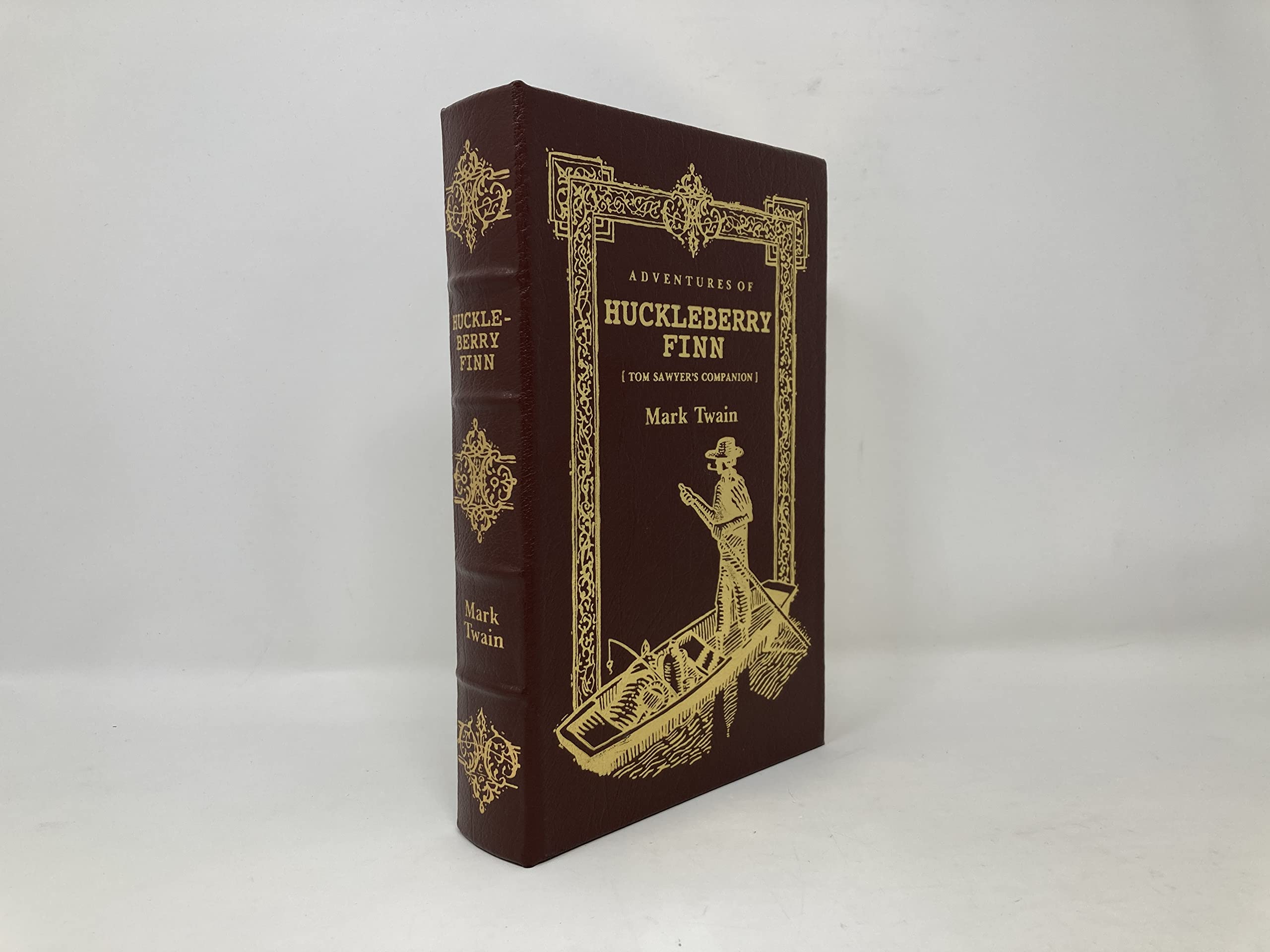 The Adventures of Huckleberry Finn: Tom Sawyer's Companion (2008 Brown Leatherbound Hardcover Easton Press Deluxe Limited Collector's Edition Printing, 0677068573) used book depot