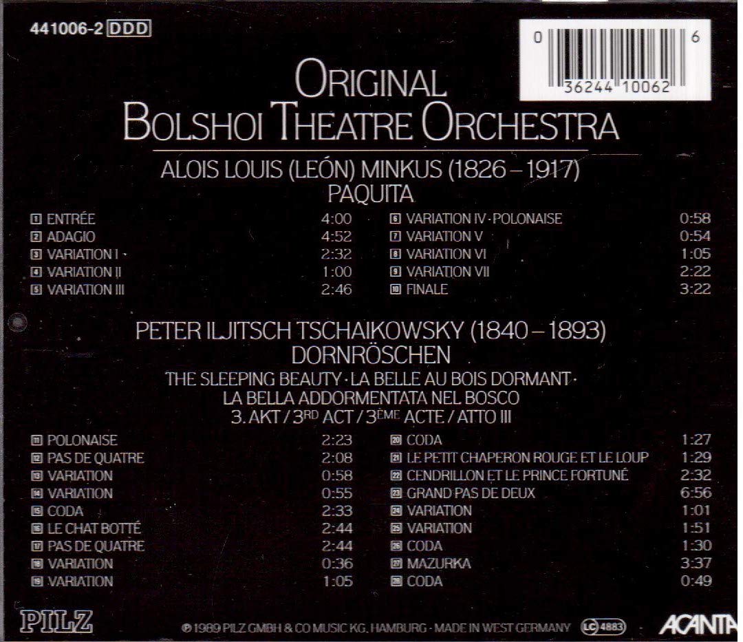 Original Bolshoi Theatre Orchestra - Minkus: Paquita / Tchaikovsky: The Sleeping Beauty Act III
