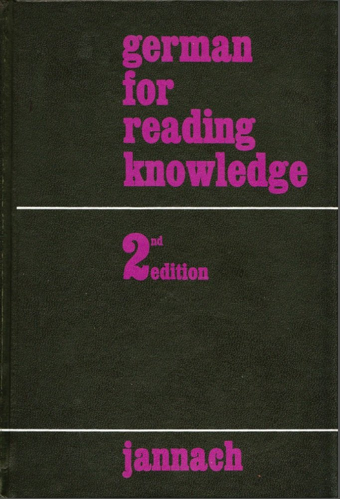 German for Reading Knowledge used book depot
