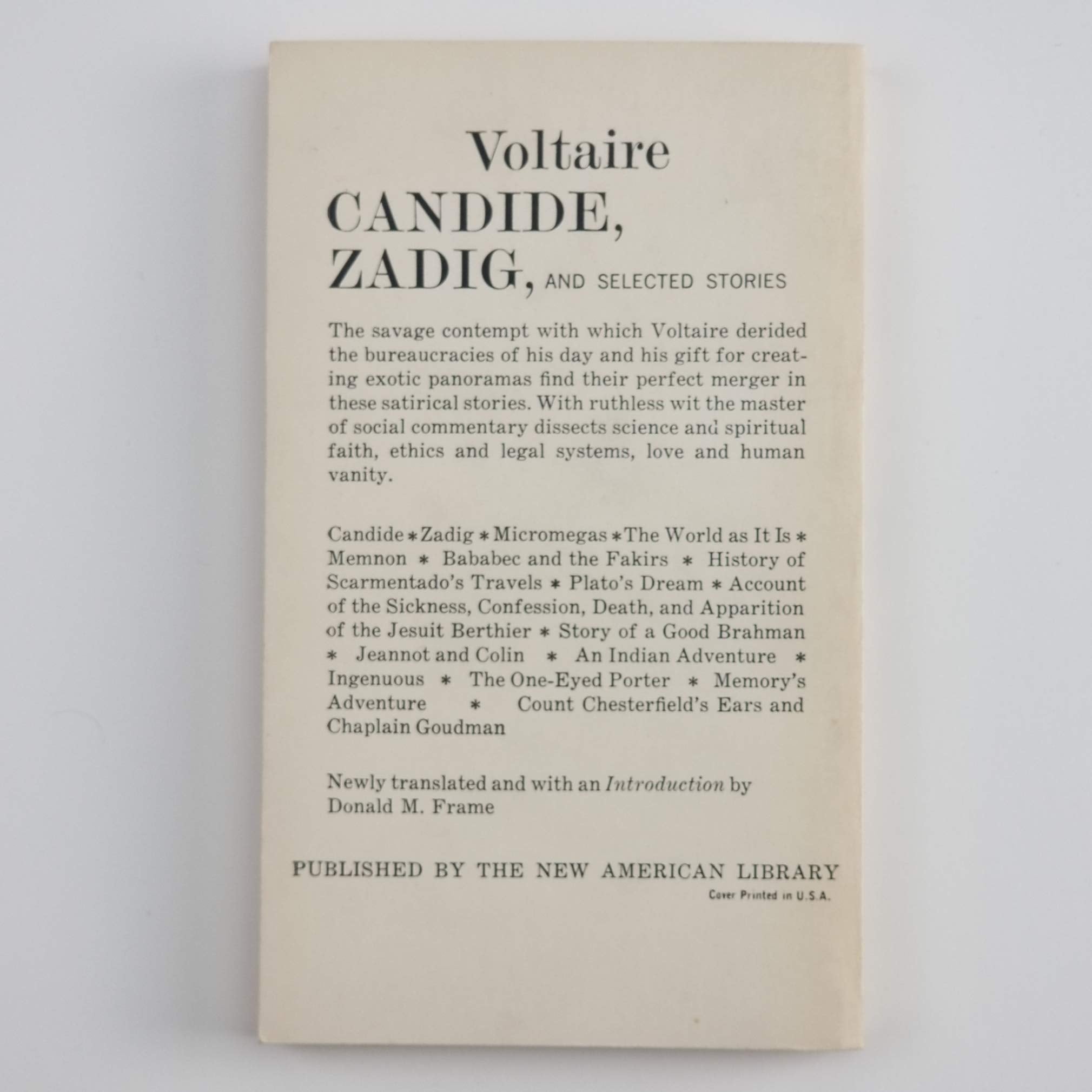 Voltaire - Candide, Zadig And Selected Stories used book depot