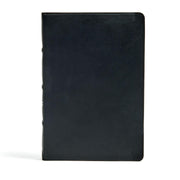 CSB Large Print Ultrathin Reference Bible, Black Premium Leather, Black Letter Edition, Indexed used book depot