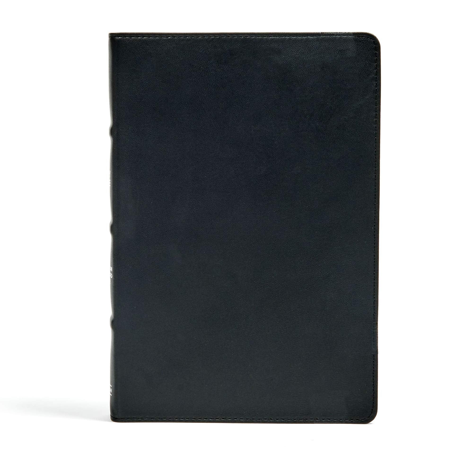 CSB Large Print Ultrathin Reference Bible, Black Premium Leather, Black Letter Edition, Indexed used book depot