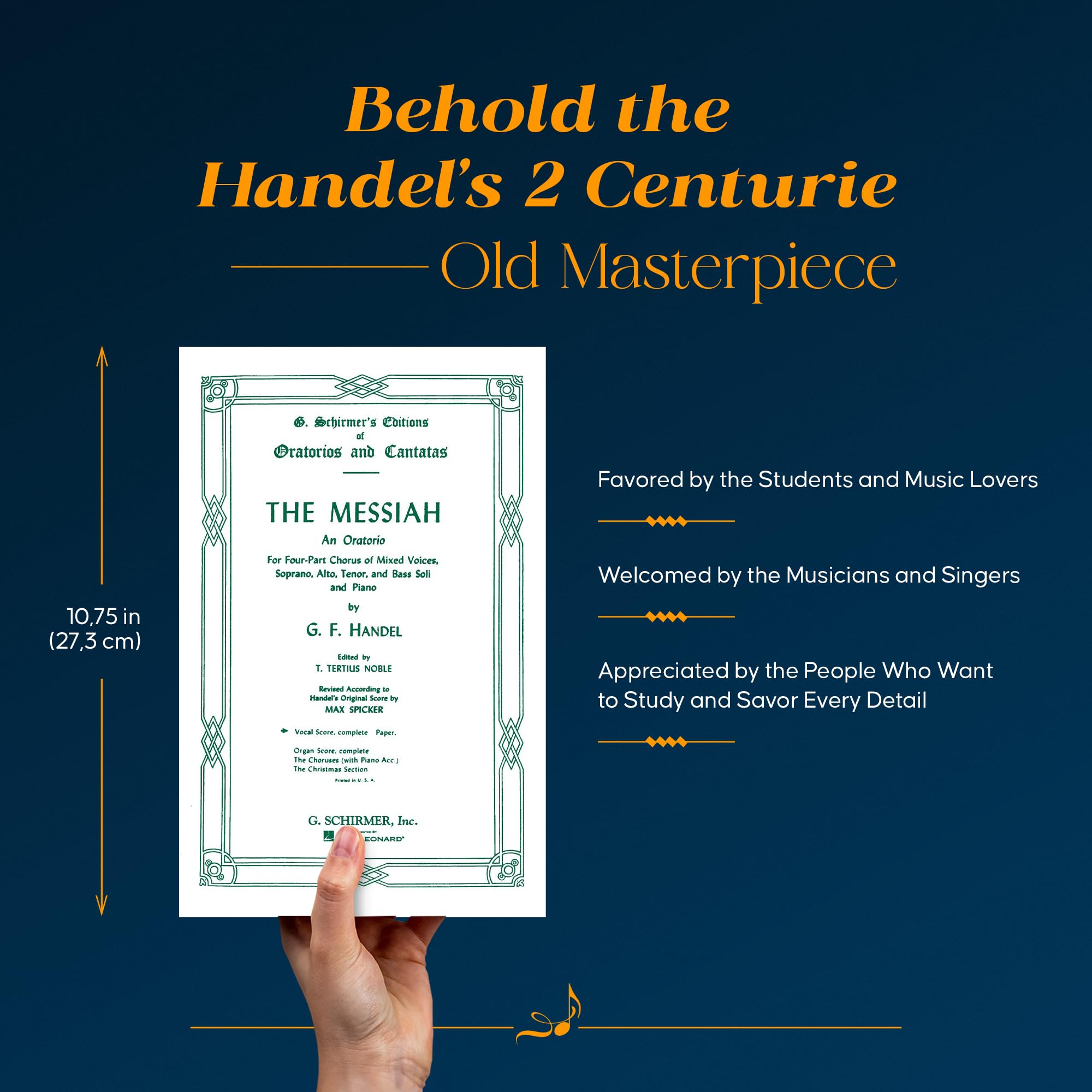 The Messiah: An Oratorio for Four-Part Chorus of Mixed Voices, Soprano, Alto, Tenor, and Bass Soli and Piano