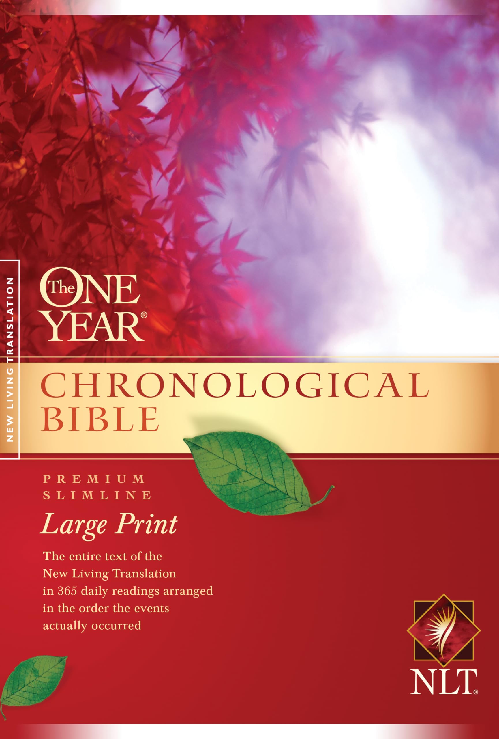 The One Year Chronological Bible NLT, Premium Slimline Large Print (Softcover) used book depot