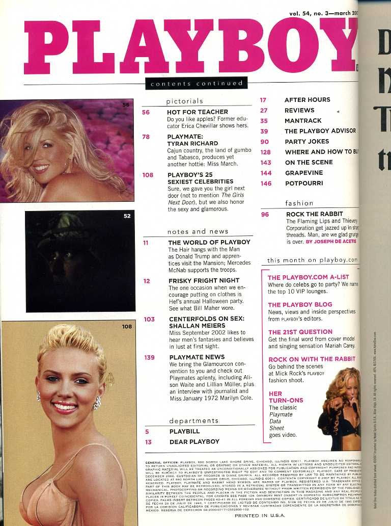 Playboy Magazine, March 2007 used book depot
