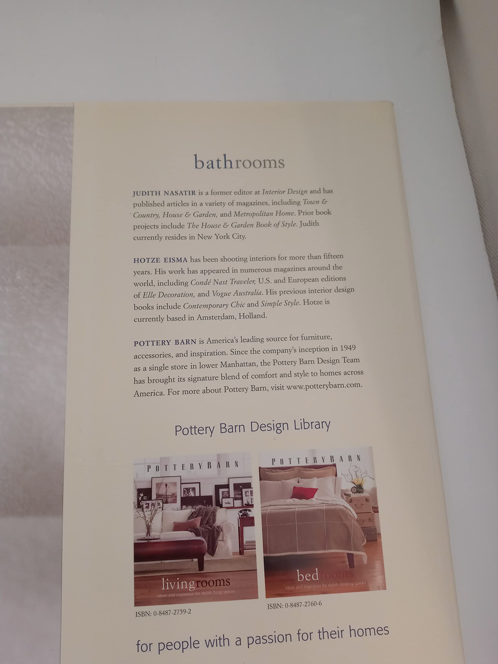 Pottery Barn Bathrooms used book depot