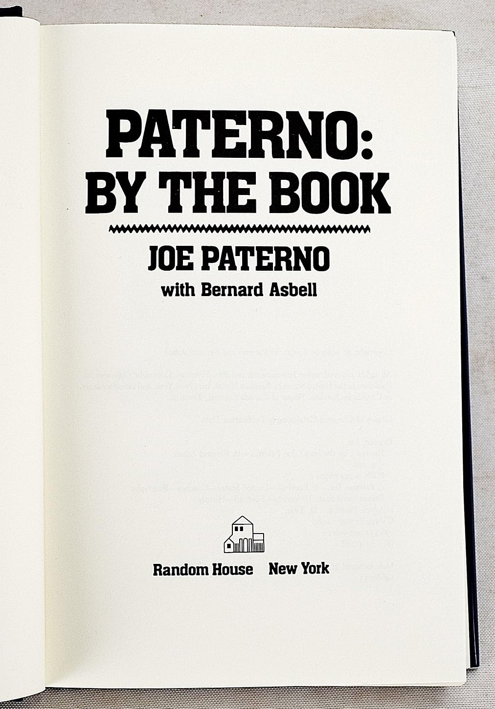 Paterno: By the Book used book depot