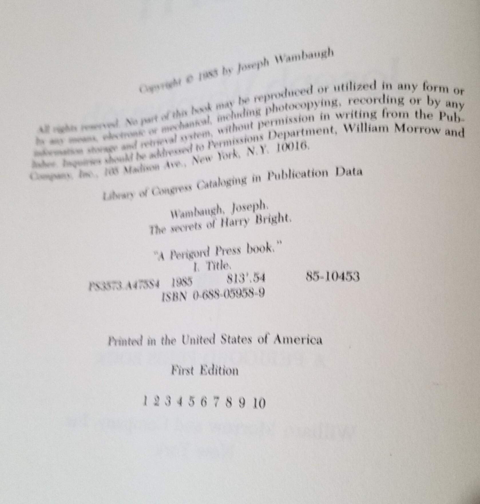 The Secrets of Harry Bright