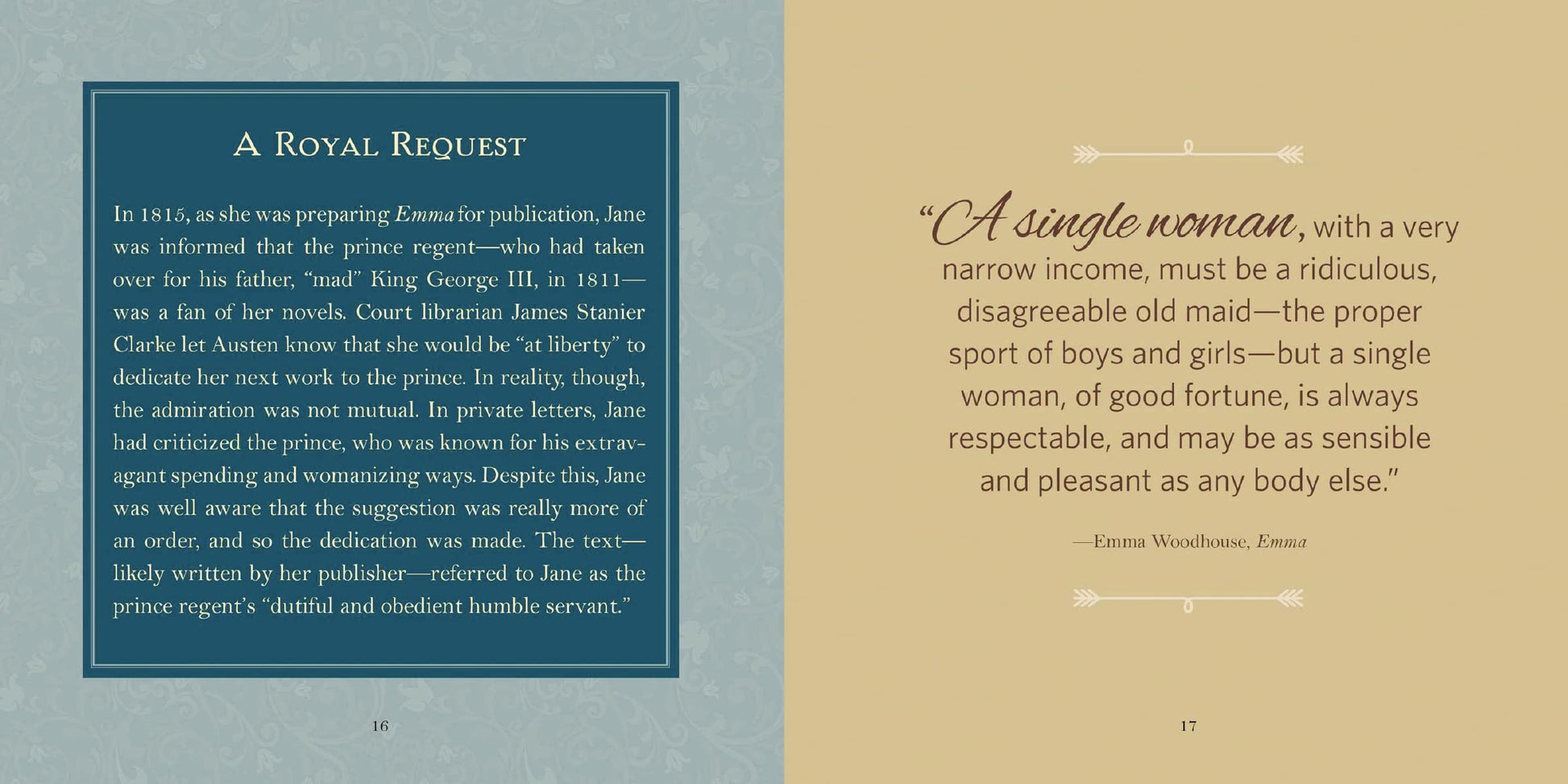 The Wit and Wisdom of Jane Austen: A Treasure Trove of 175 Quips from a Beloved Writer, featuring quotes and text in elegant layout.
