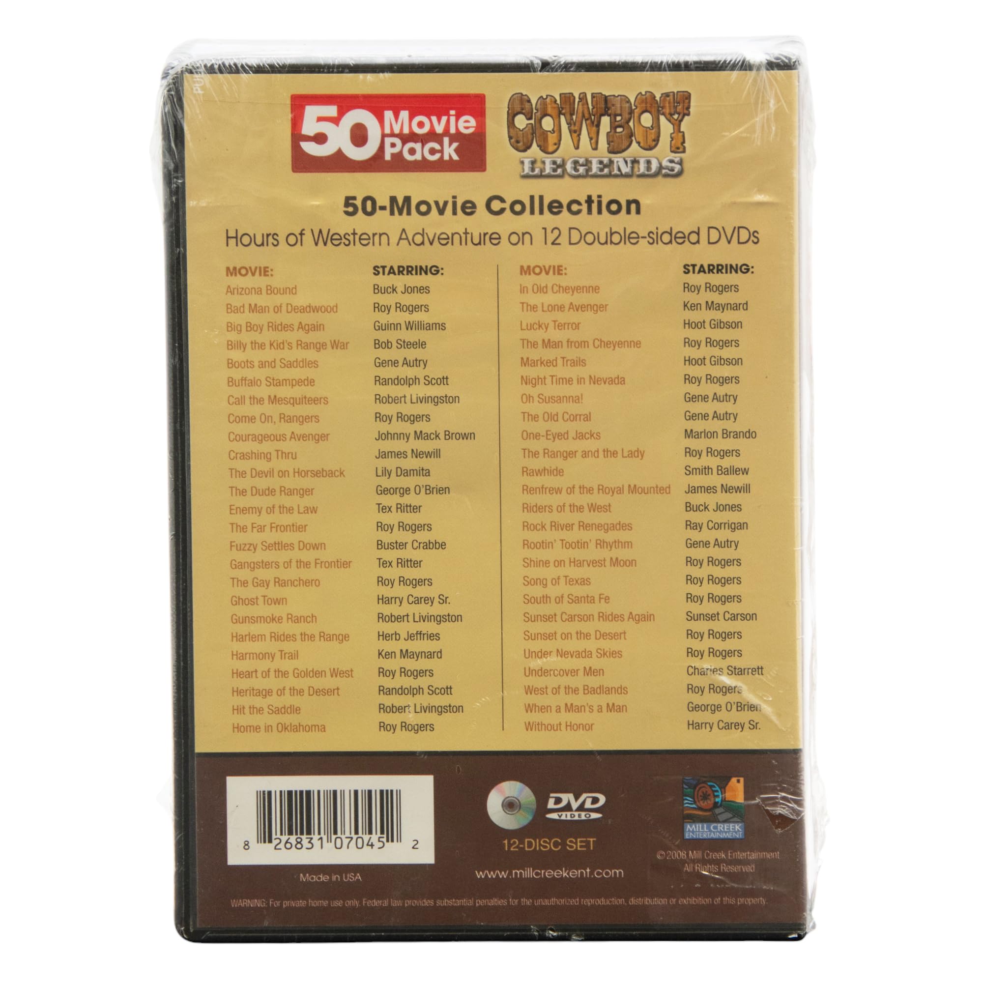 Cowboy Legends 50 Movie Pack [DVD] used book depot