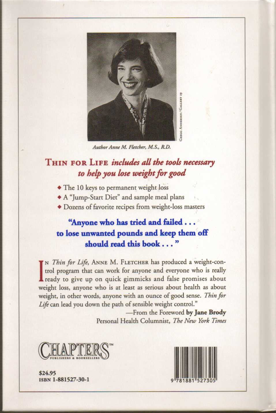Thin for Life: 10 Keys to Success from People Who Have Lost Weight & Kept It Off used book depot