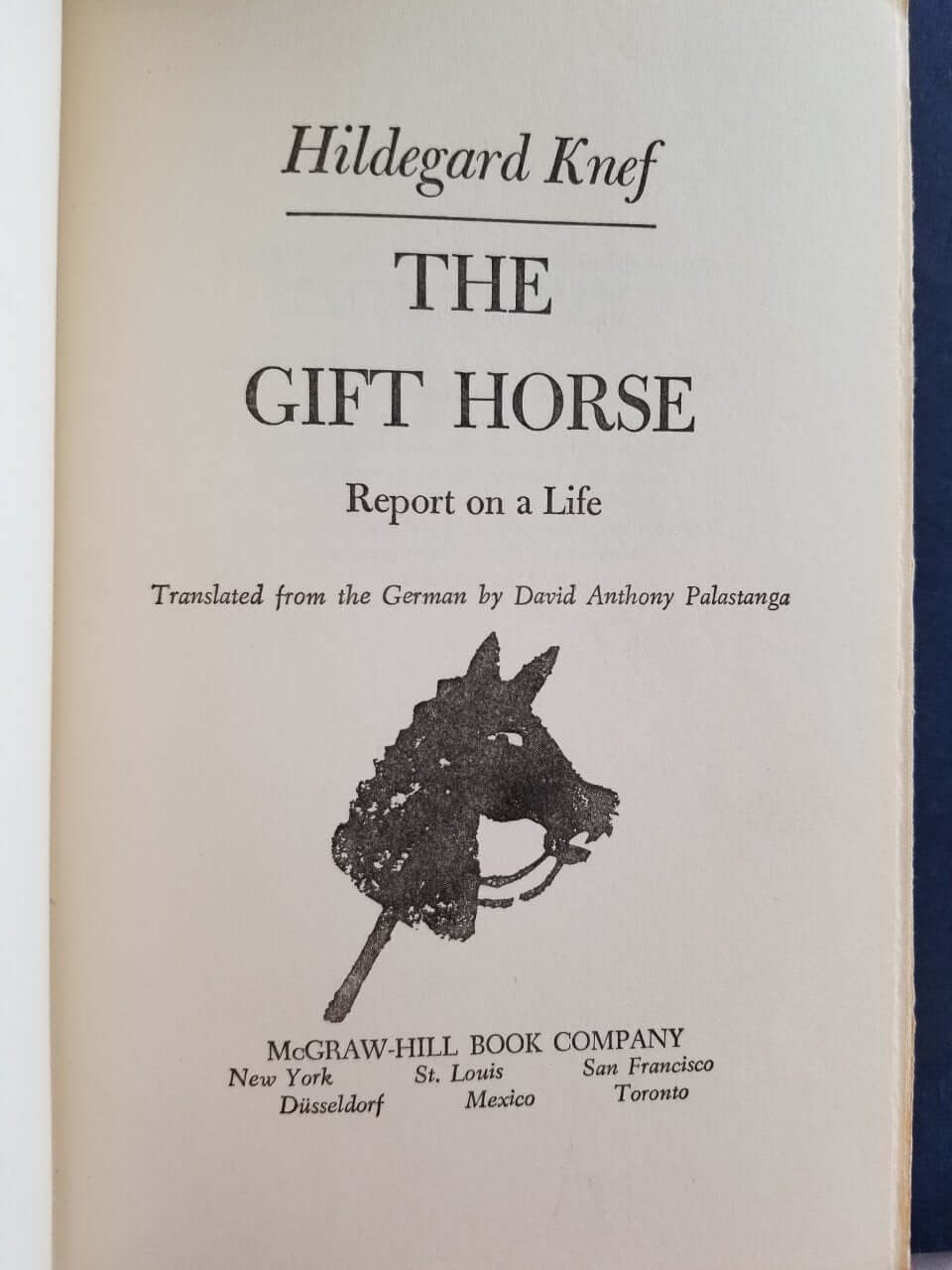 THE GIFT HORSE: REPORT ON A LIFE used book depot