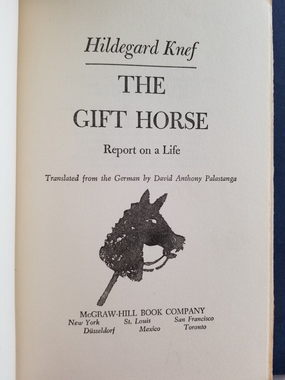 THE GIFT HORSE: REPORT ON A LIFE used book depot