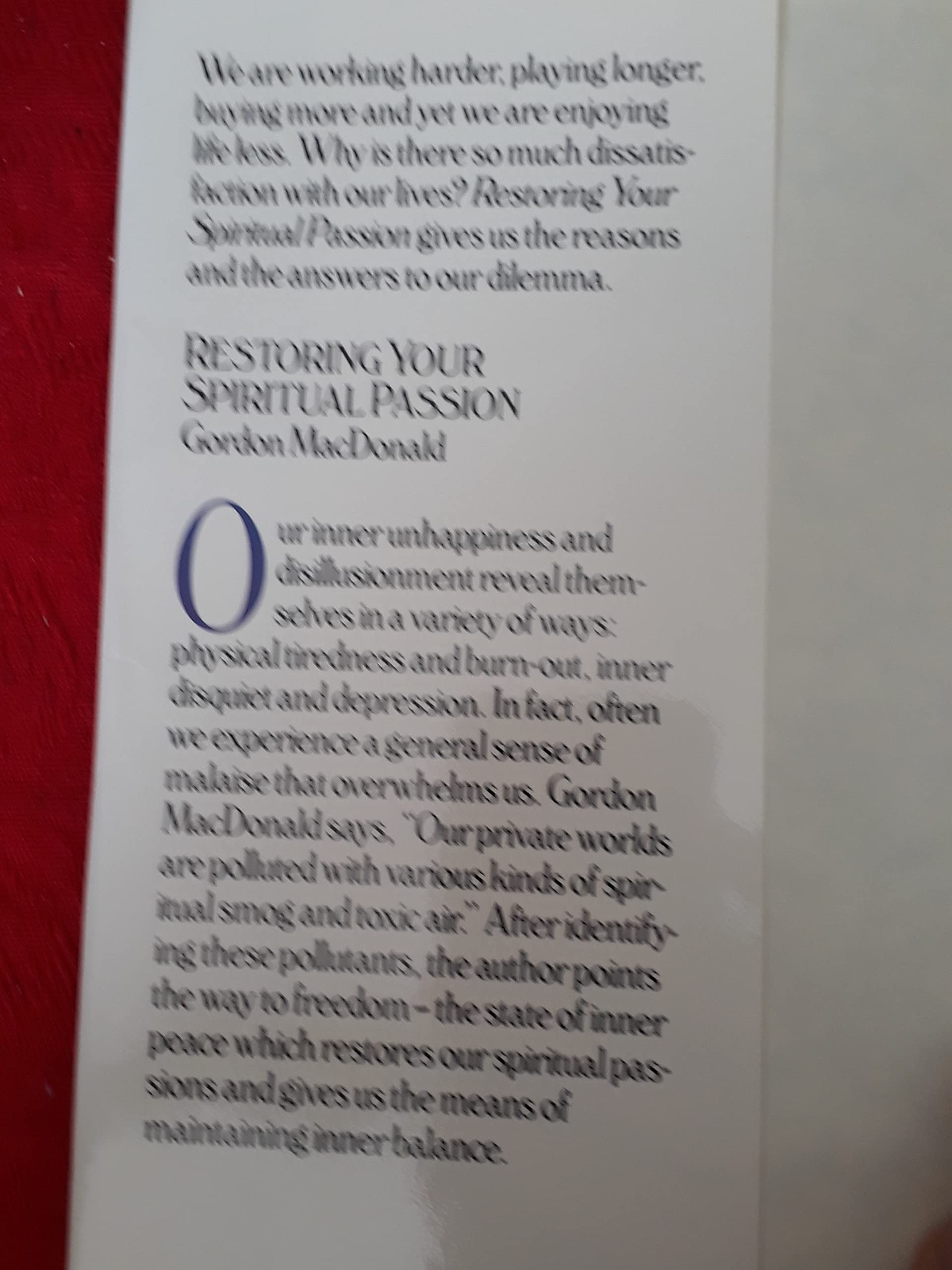 Restoring Your Spiritual Passion used book depot
