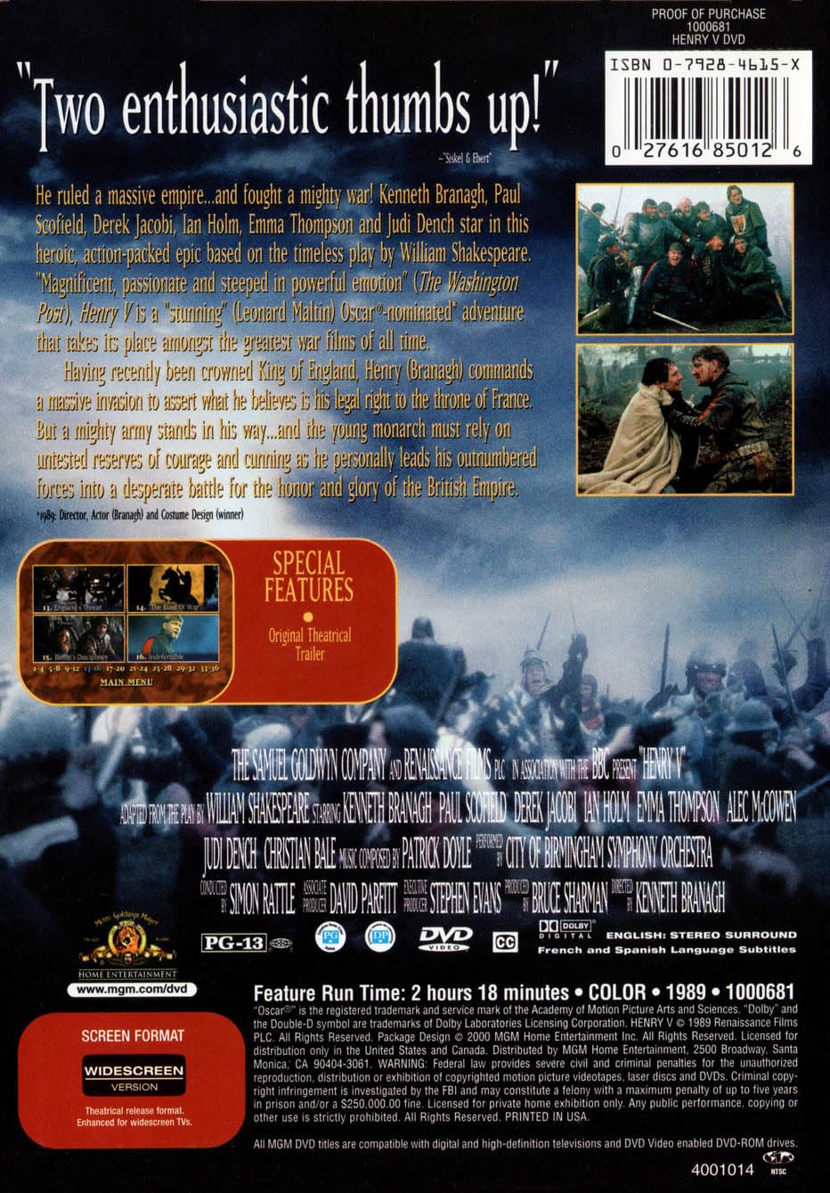 Henry V [DVD] used book depot