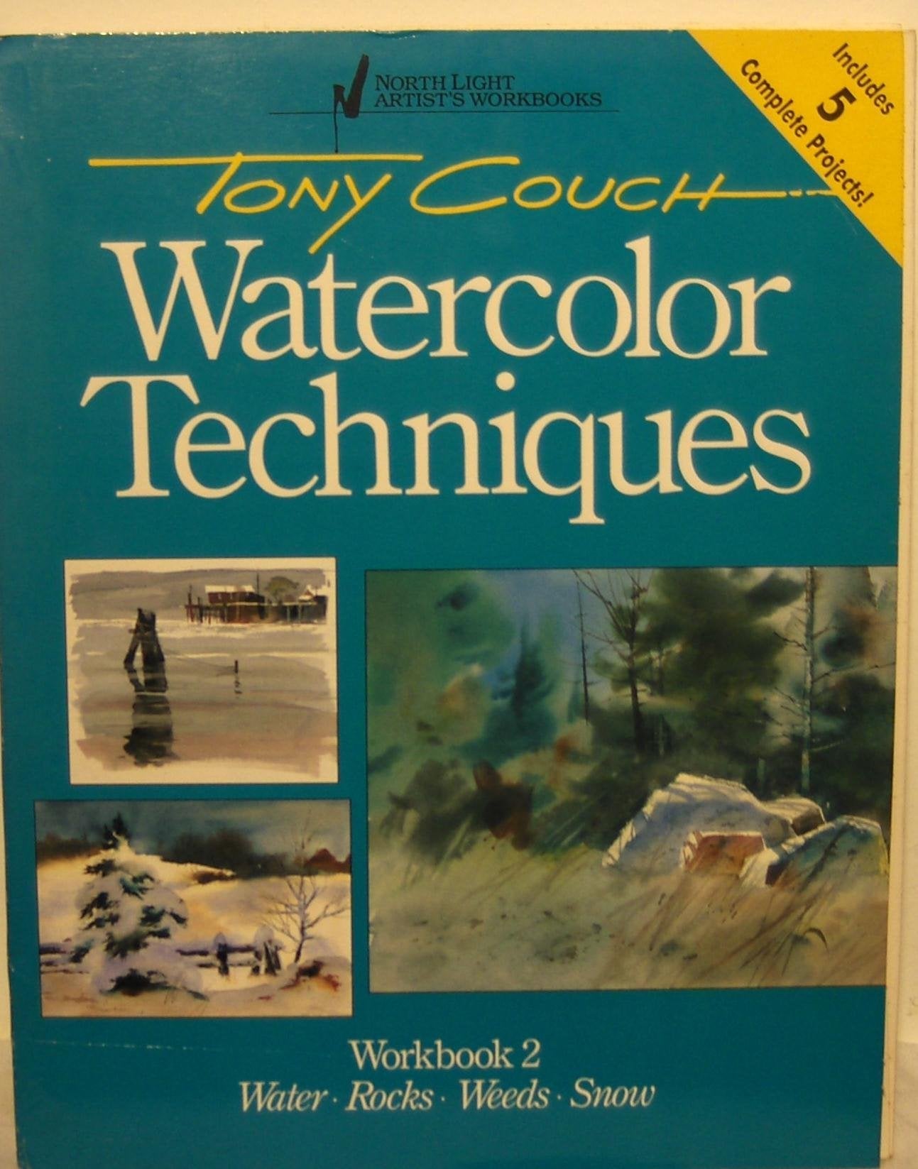 Tony Couch Watercolor Techniques, Workbook 2: Water, Rocks, Weeds, Snow used book depot