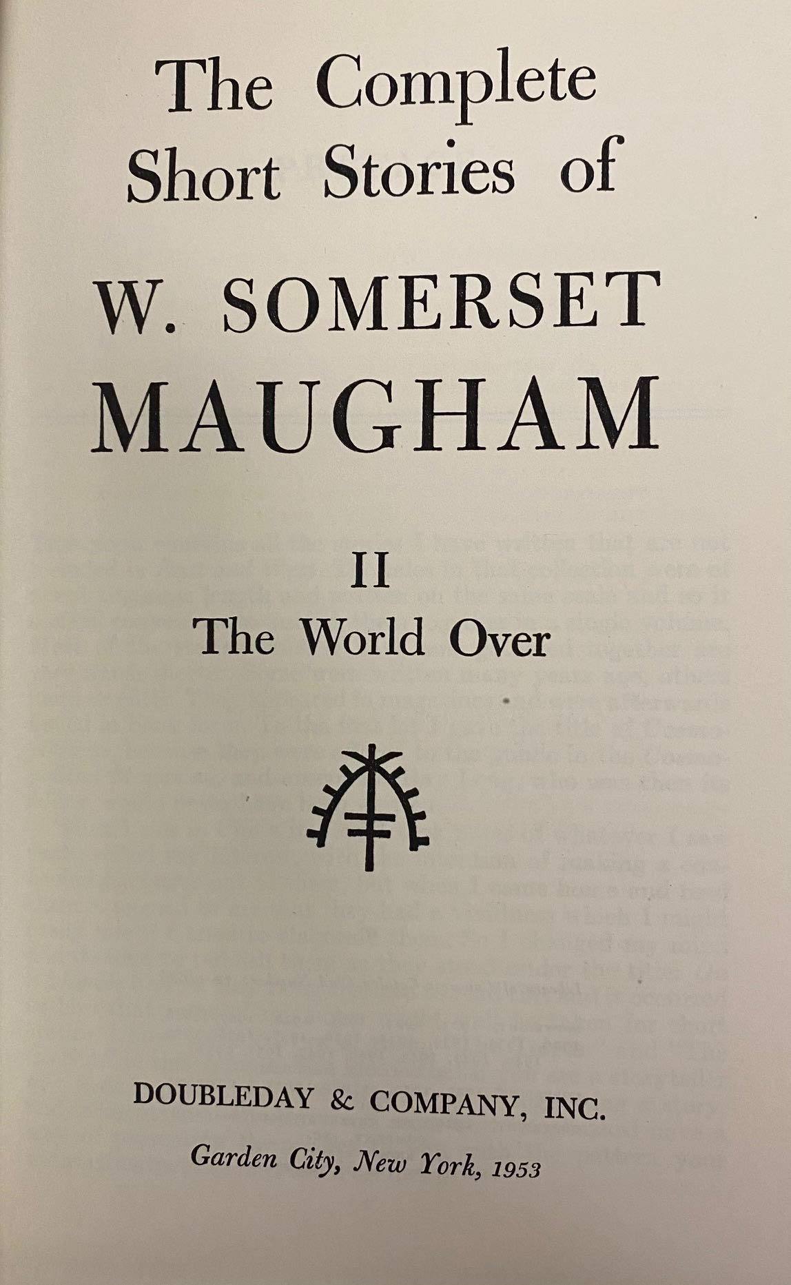 The Complete Short Stories of W. Somerset Maugham (2 Volumes) used book depot