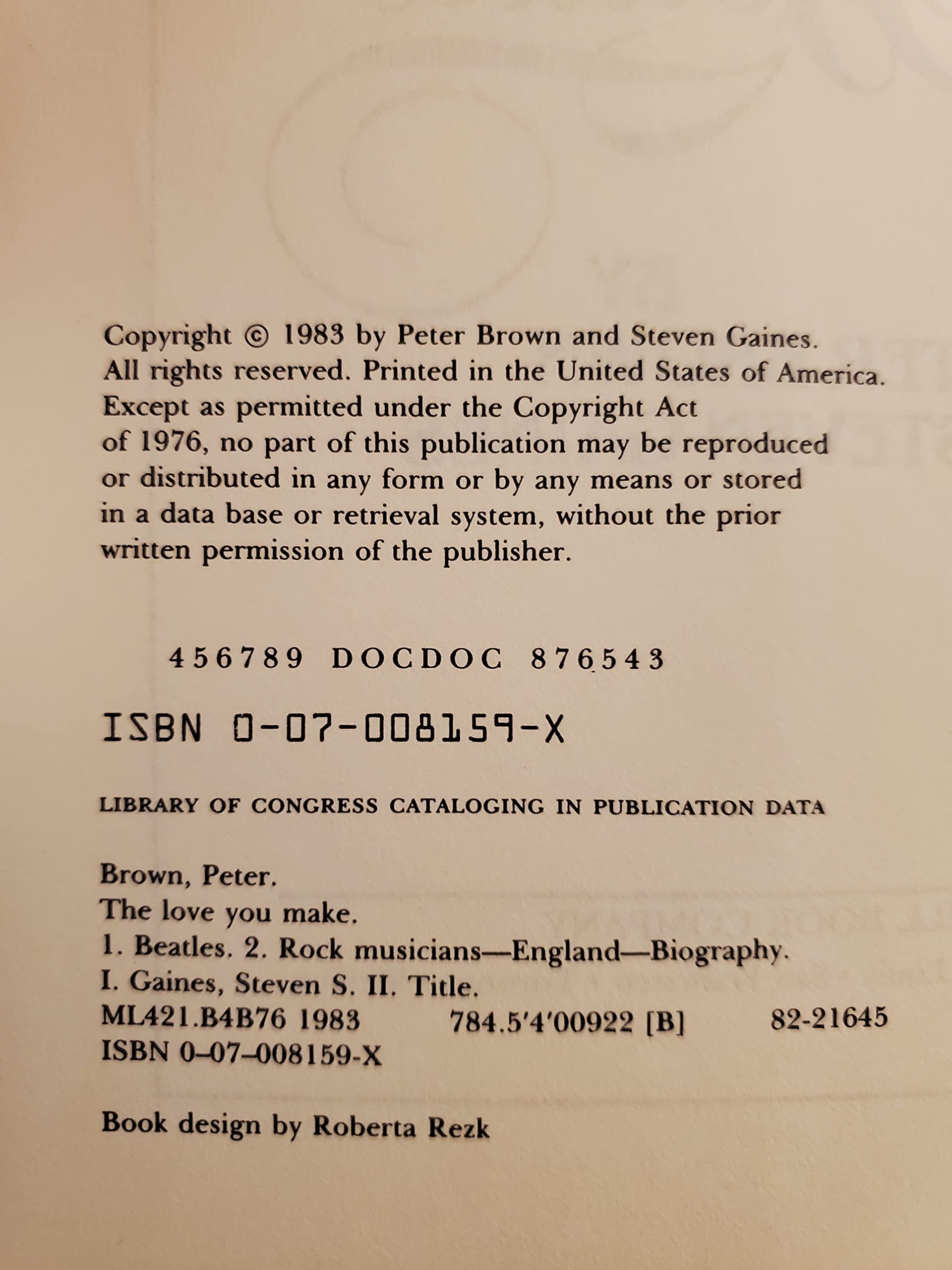 The Love You Make: An Insider's Story of the Beatles used book depot