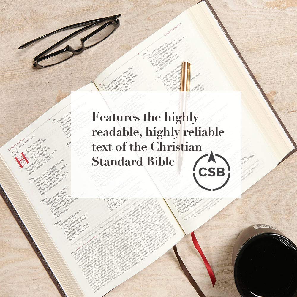 CSB Ancient Faith Study Bible, Crimson LeatherTouch-Over-Board, Black Letter, Church Fathers, Study Notes and Commentary, Articles, Profiles, Easy-to-Read Bible Serif Type used book depot