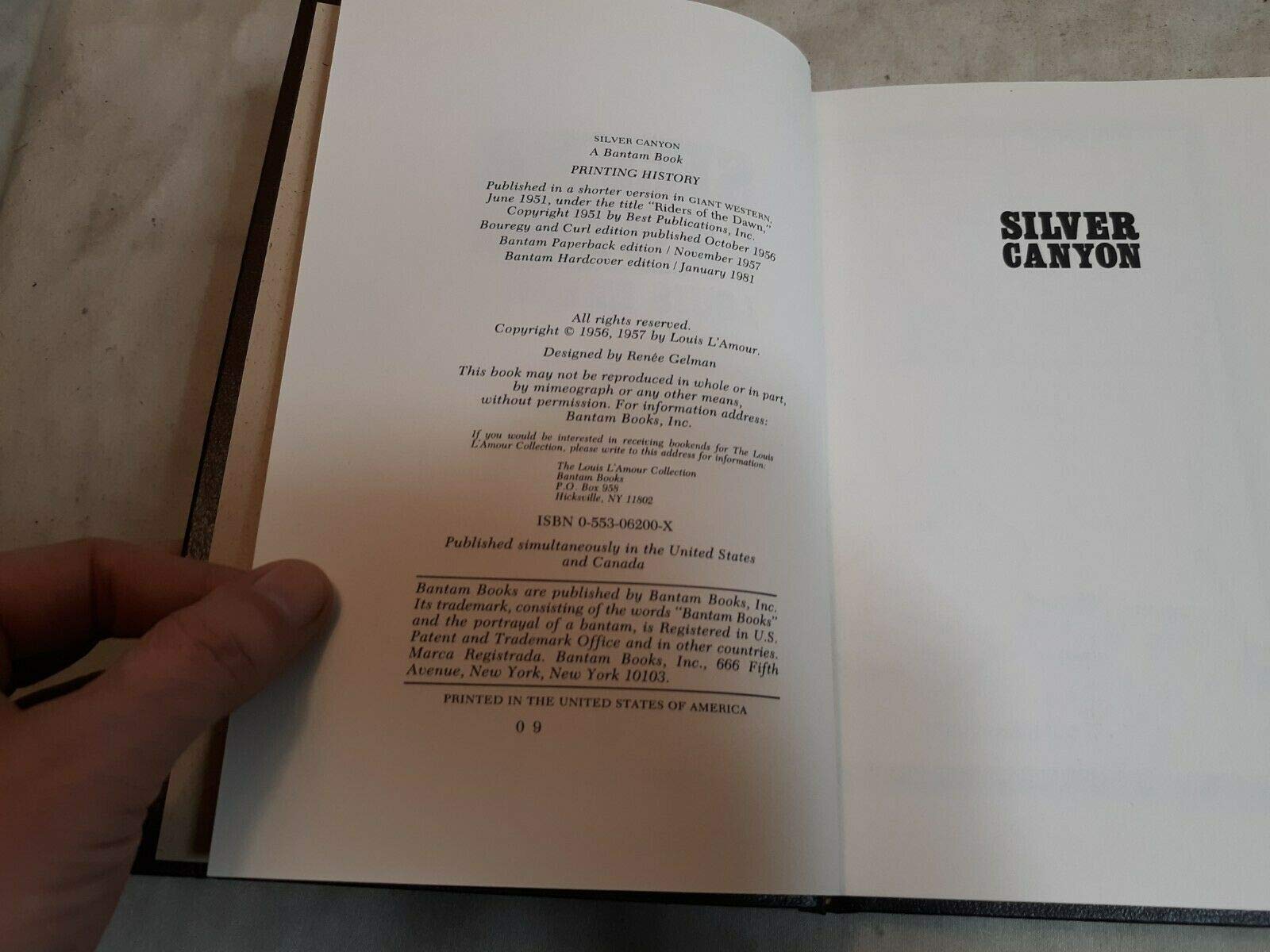 Silver Canyon-The Louis L'Amour Collection used book depot