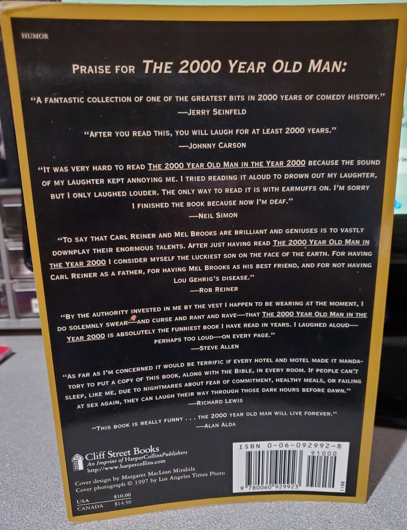 The 2000 Year Old Man in the Year 2000: The Book used book depot