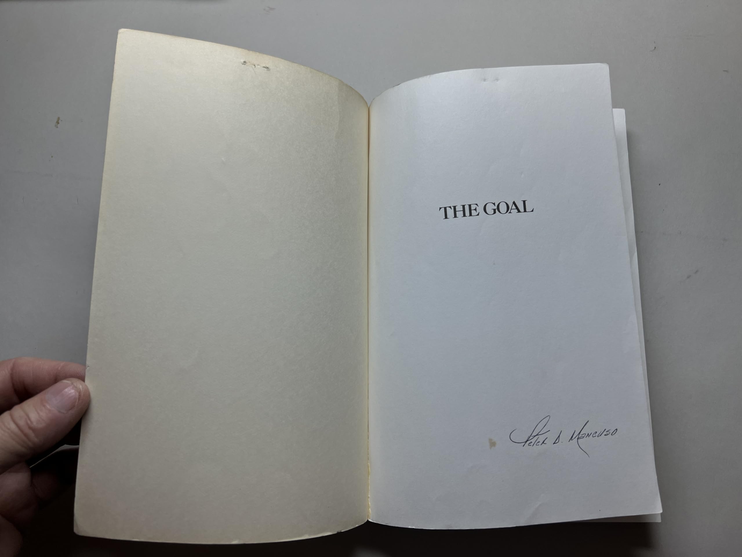 The Goal: Excellence In Manufacturing used book depot