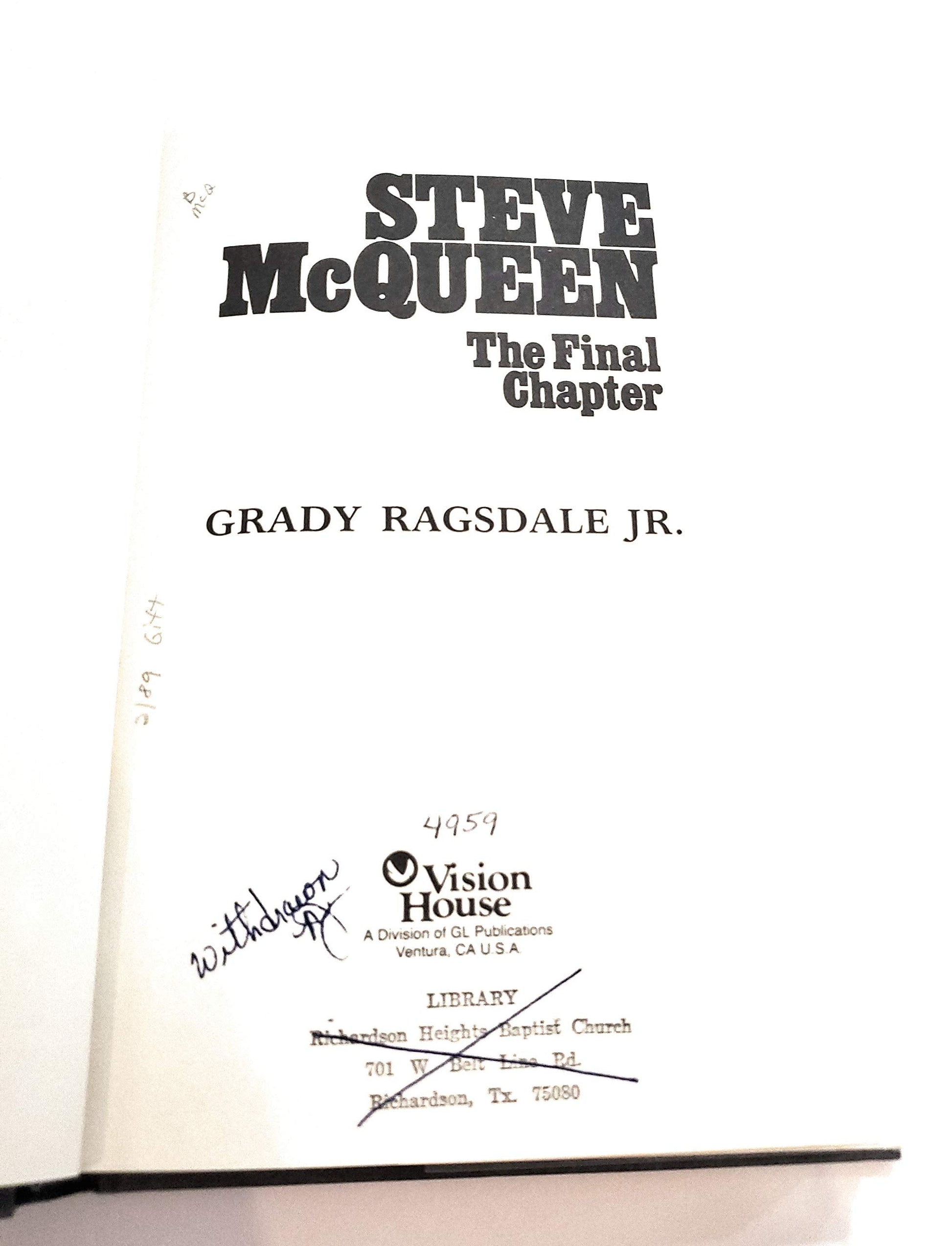 Steve McQueen, the Final Chapter used book depot