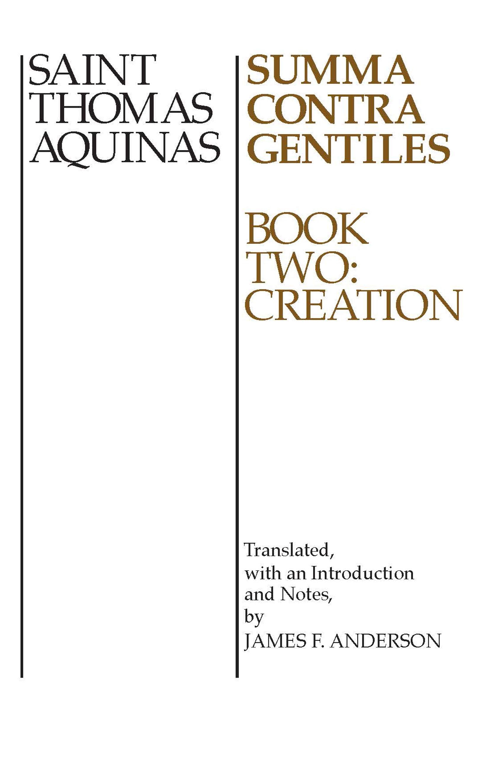 Summa Contra Gentiles: Book Two: Creation used book depot