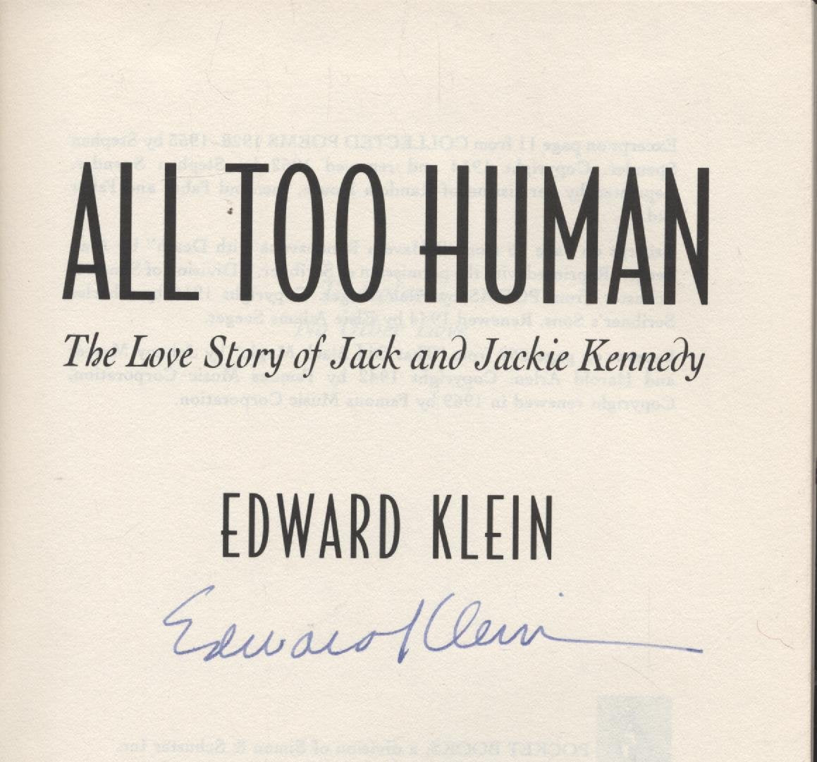 All Too Human: The Love Story of Jack and Jackie Kennedy used book depot