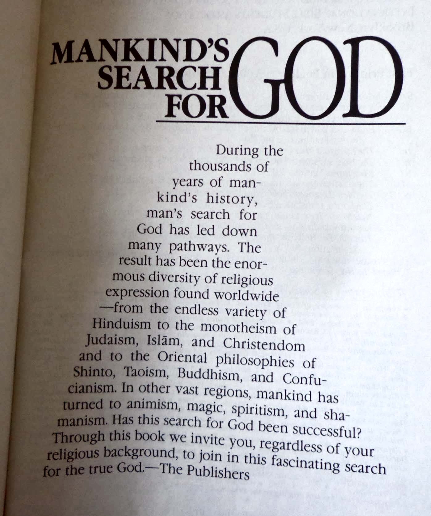 Mankind's Search For God