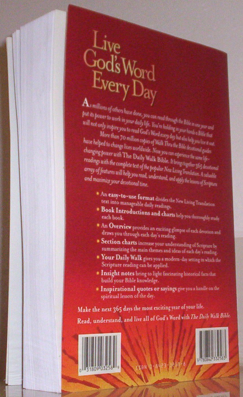The Daily Walk Bible (New Living Translation) used book depot