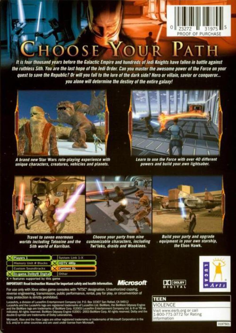 Star Wars Knights of the Old Republic - Xbox
