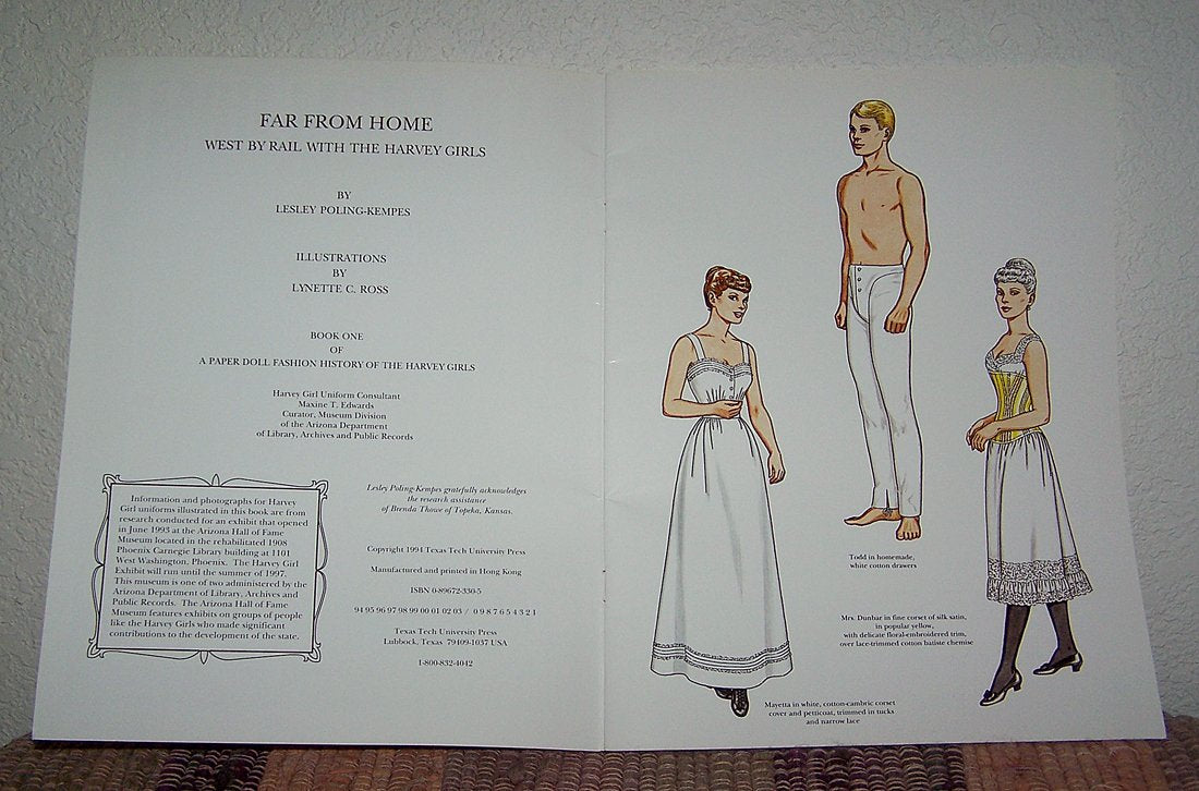 Far from Home: West by Rail With the Harvey Girls Paper Dolls
